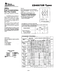 Datasheet CD4007UB производства TI